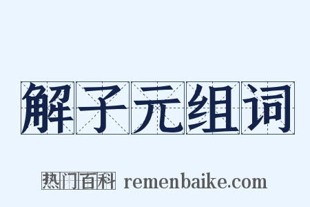 解子元组词是什么意思的图片